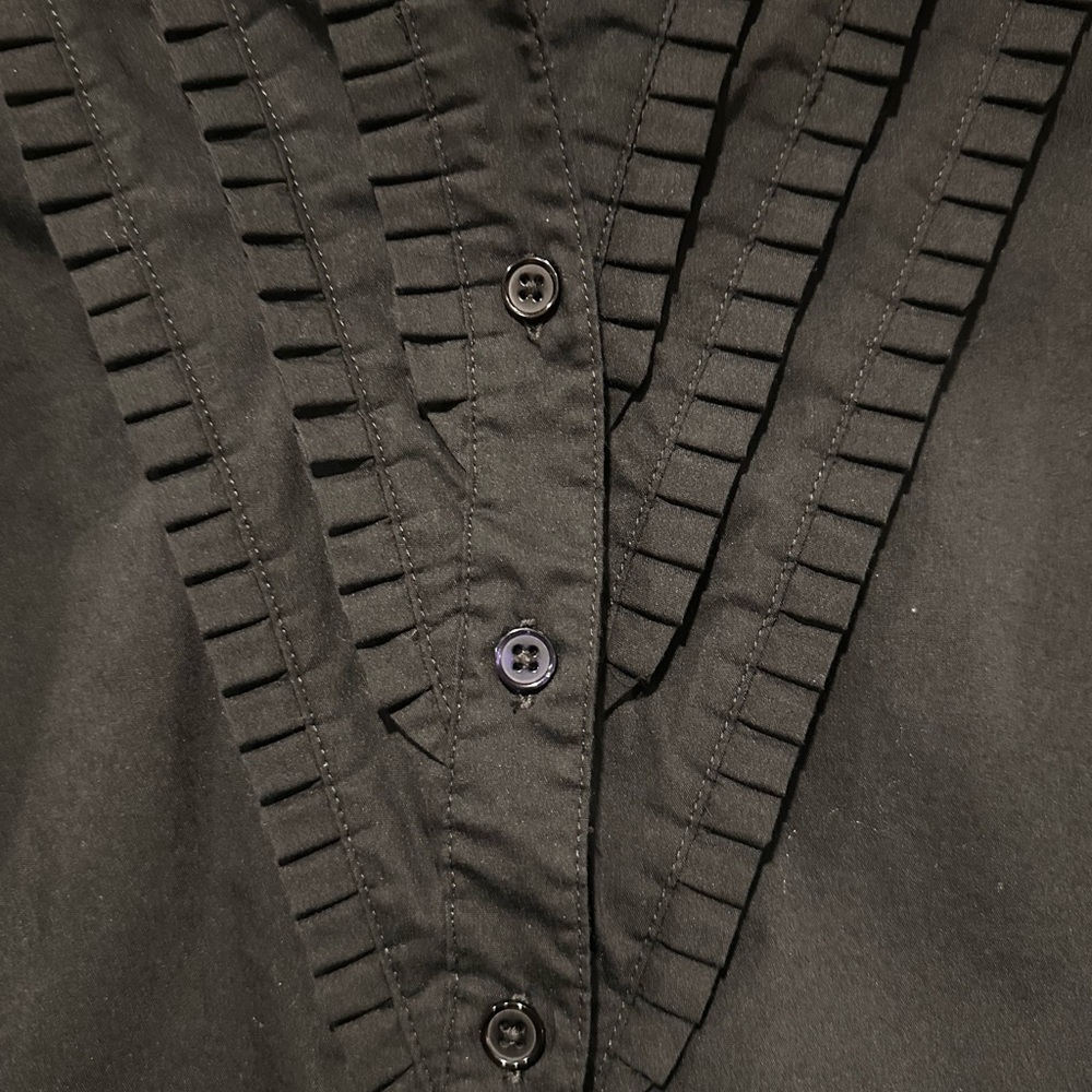 Apostrophe Black Button-Up Blouse - image 3